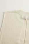 SWAYING/KNIT Silk Cashmere Back Slit Long Vest SW24SS1T17 White